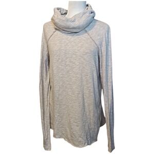 Free People Beach Women's One Size Tan Cocoon Cowl Top Long Sleeve Light Cover